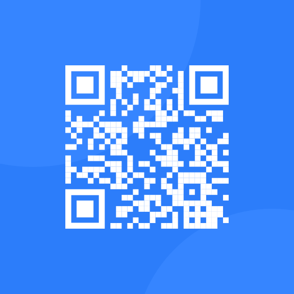 This is a qr code with a background color blue